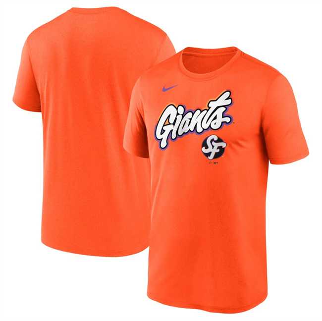Men's San Francisco Giants Orange 2025 City Connect Team Phrase Legend Performance T-Shirt,We sell and wholesale Men's San Francisco Giants Orange 2025 City Connect Team Phrase Legend Performance T-Shirt on line form chian!